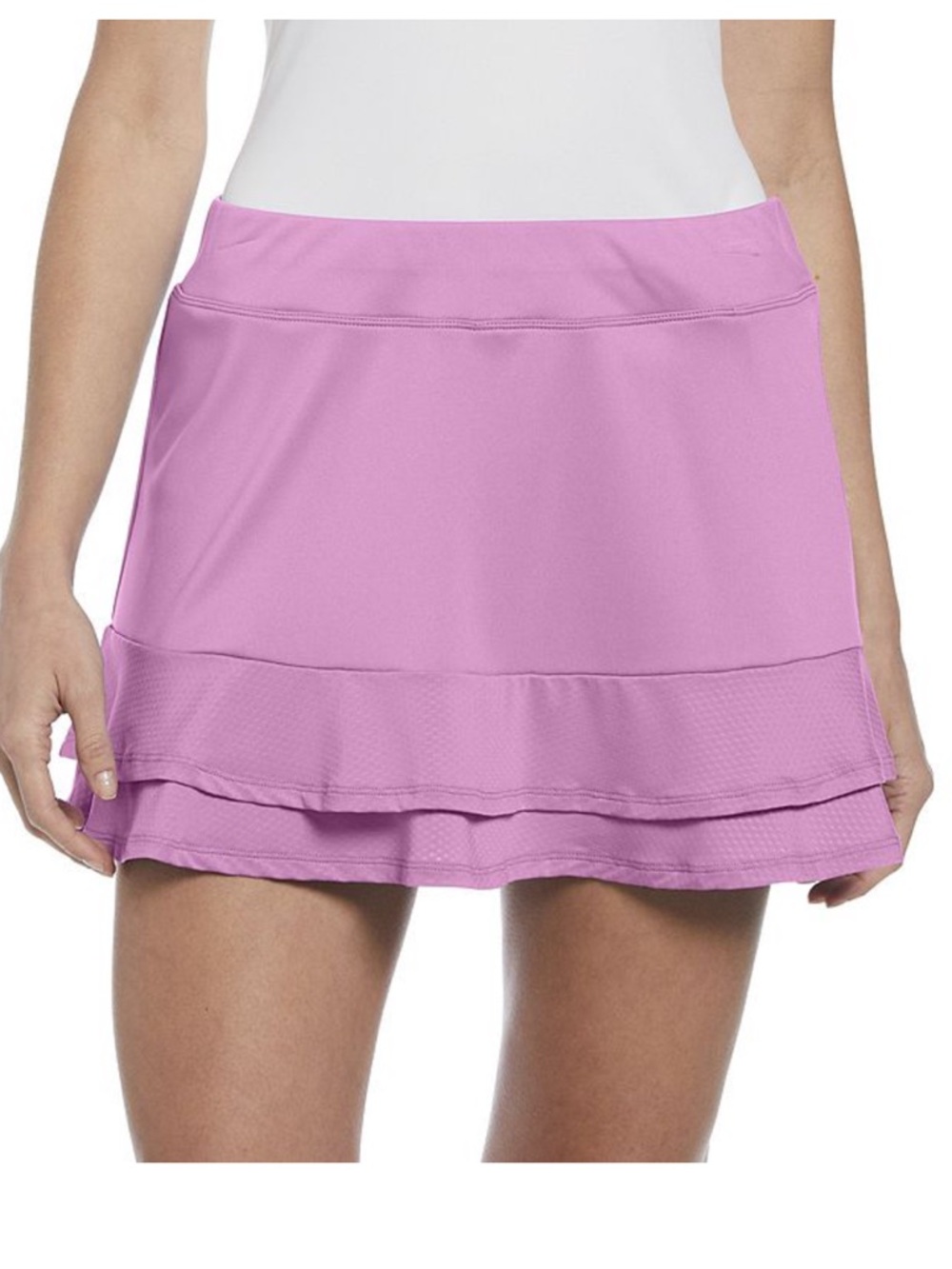 Grand Slam Pink Preppy Blokette Essential Double Flounce Skort